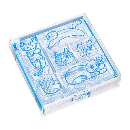 King Jim Kori Jirushi 6-Stamp Set - Cat