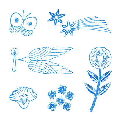 King Jim Kori Jirushi 6-Stamp Set - Bird