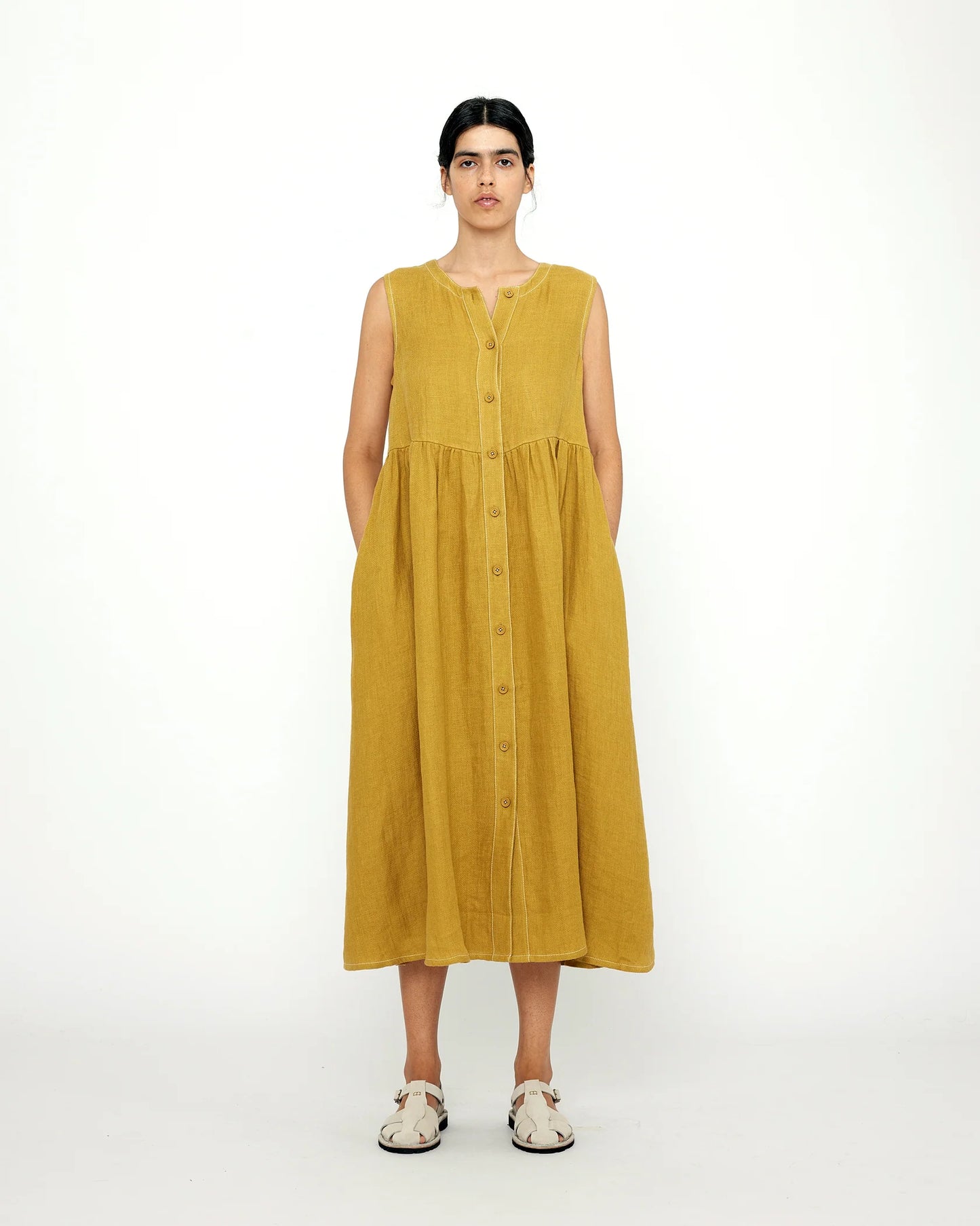 7115 by Szeki Summer Play Dress - Mustard