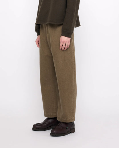 7115 by Szeki Sand-washed Tailored Curve Legged Trouser - Washed Walnut