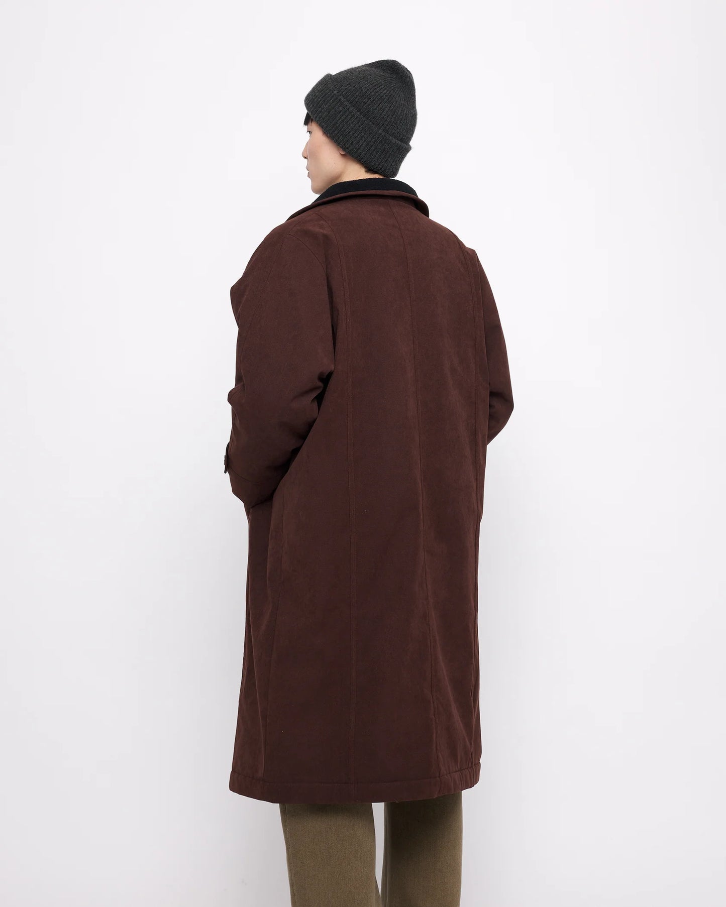 [50% off] 7115 by Szeki Unisex Padded Fleece Coat - Chestnut