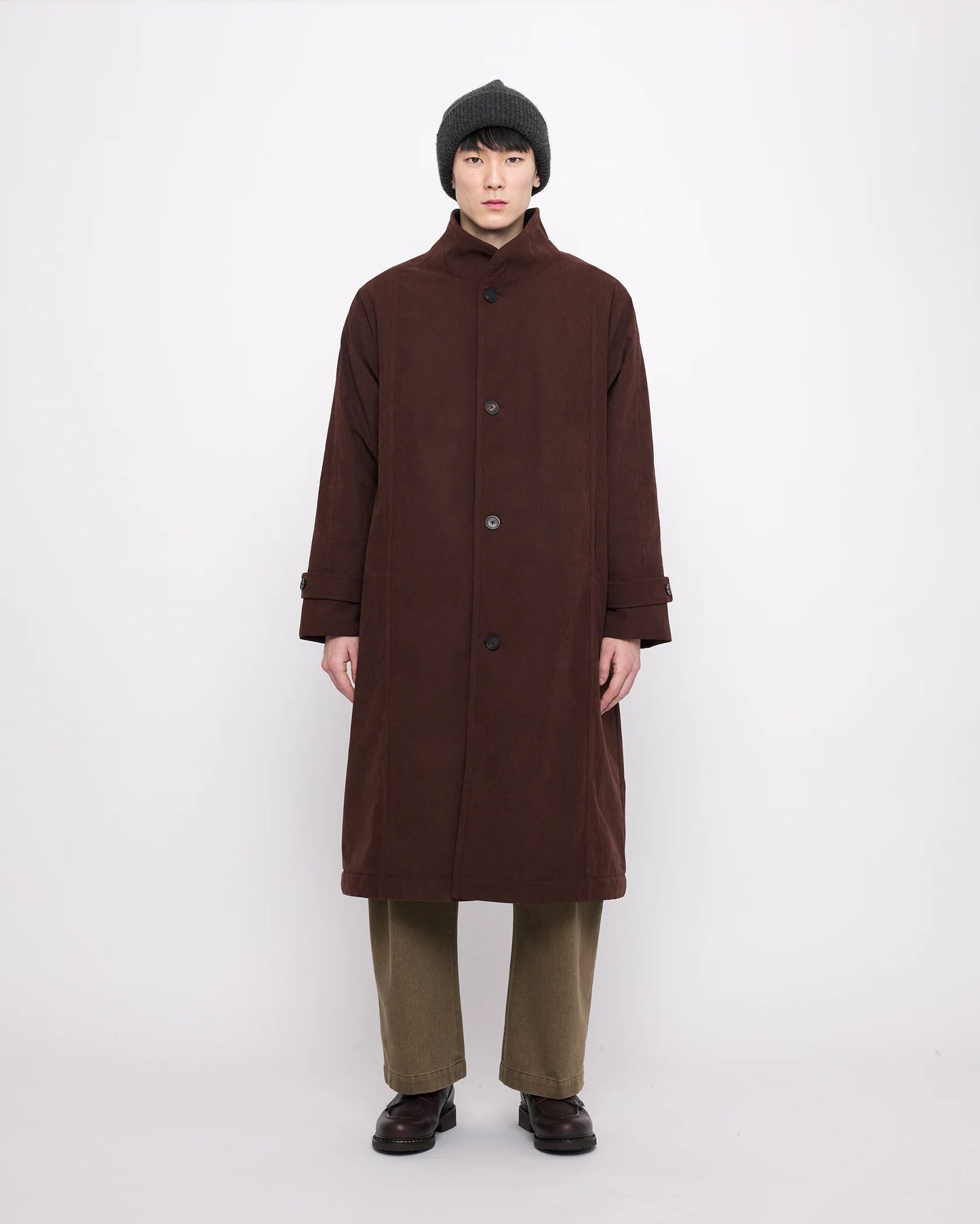 [50% off] 7115 by Szeki Unisex Padded Fleece Coat - Chestnut