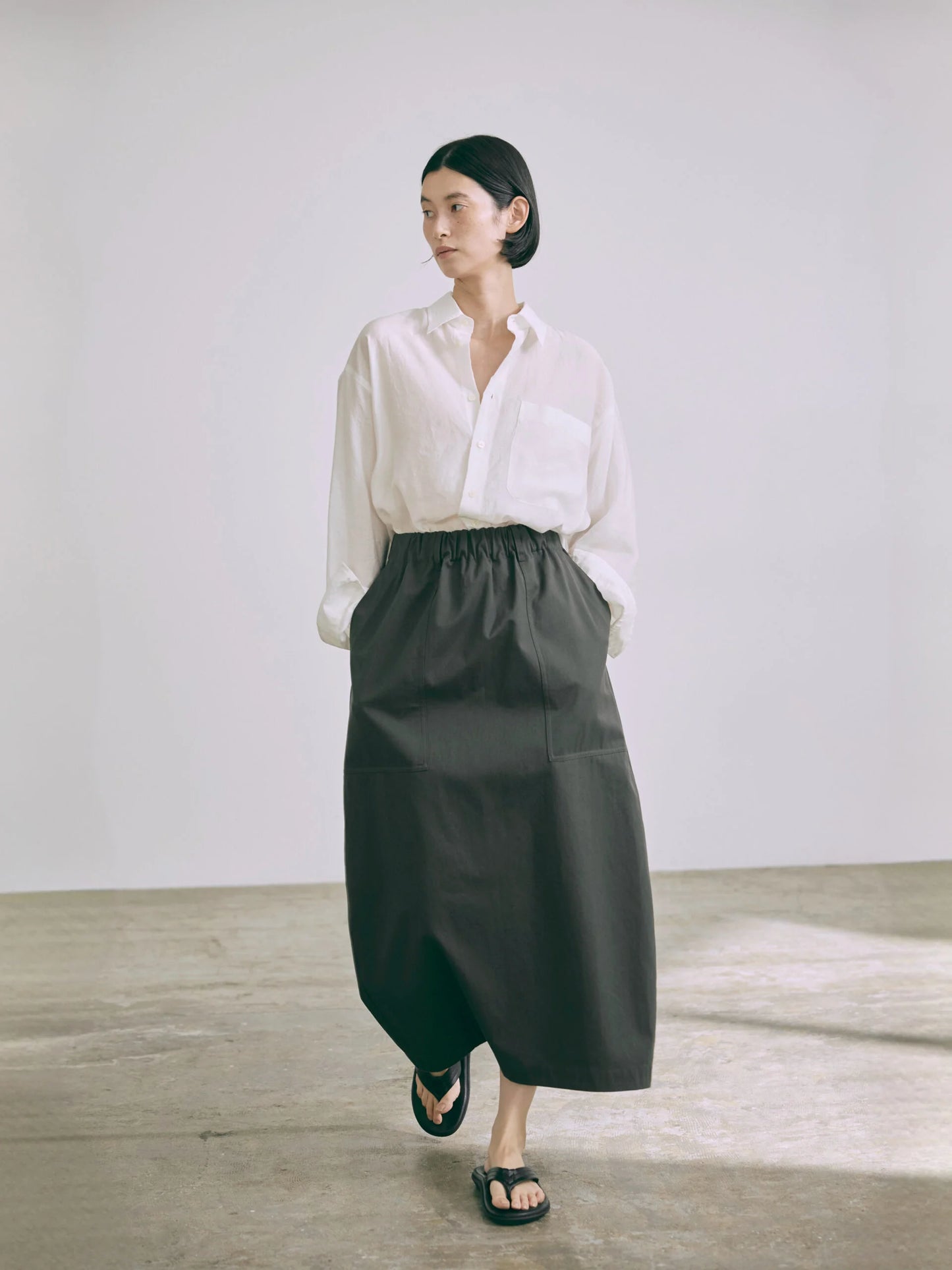 [Arriving Soon] Nicholson & Nicholson Clea Silk Shirt - Off-white