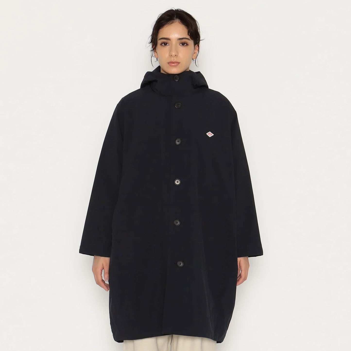 Danton Woman's Hooded Coat - Navy