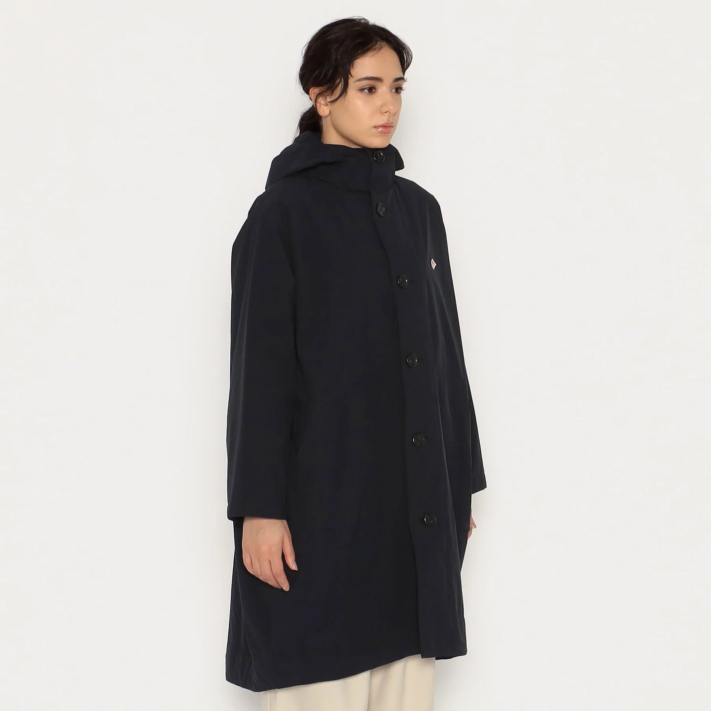 Danton Woman's Hooded Coat - Navy