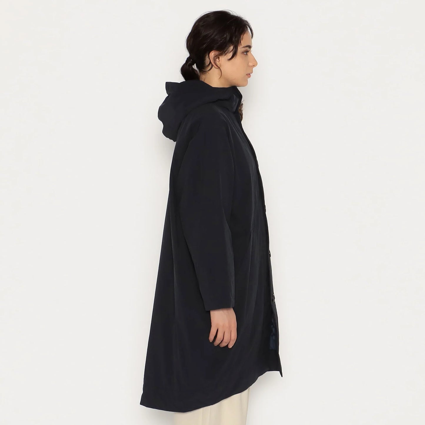 Danton Woman's Hooded Coat - Navy