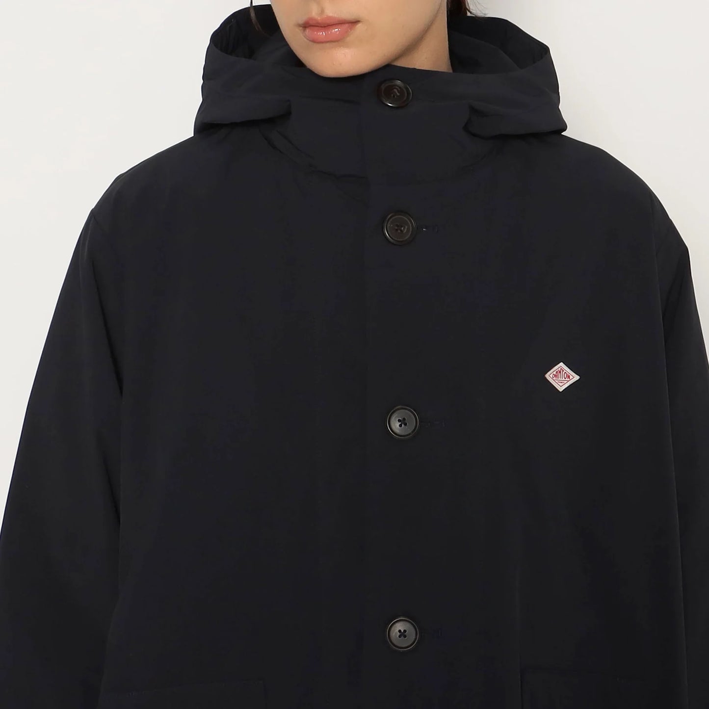 Danton Woman's Hooded Coat - Navy