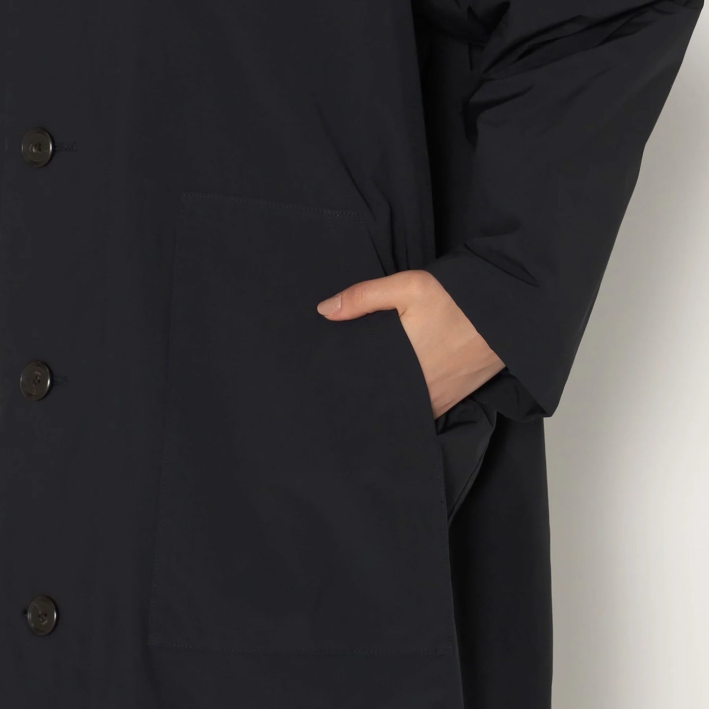 Danton Woman's Hooded Coat - Navy