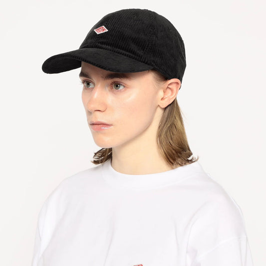 Danton 6-Panel Unisex Corduroy Baseball Cap - Black