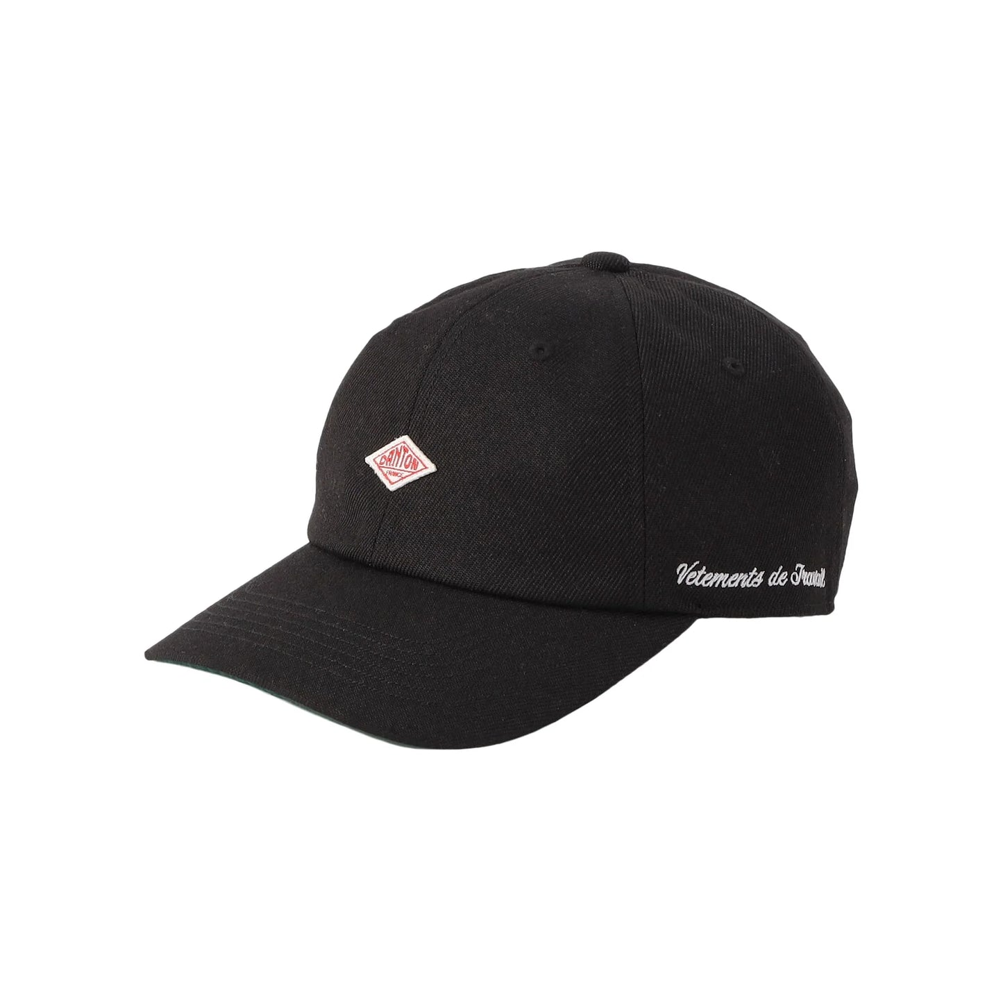 Danton 6 Panel Polyester Serge Baseball Cap - Black