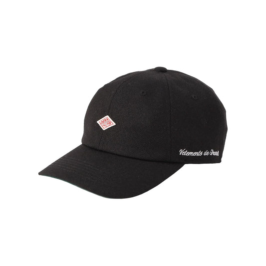 Danton 6 Panel Polyester Serge Baseball Cap - Black