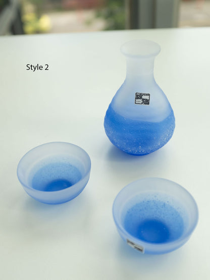 HIROTA "Fubuki/吹雪" Sake Set (Blue) - 2 Styles