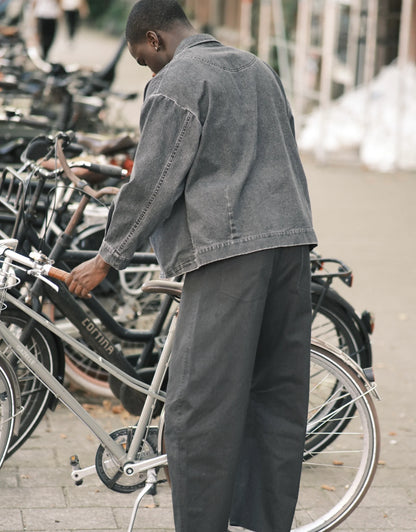 7115 by Szeki Signature Panel Pocket Jacket - Washed Black