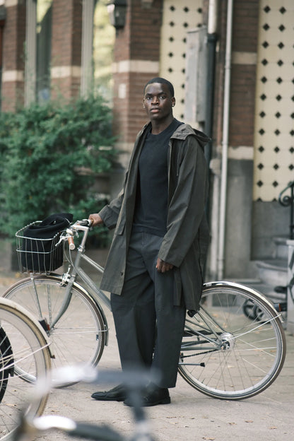 7115 by Szeki Unisex Waxed  Forest Jacket - Deep Olive