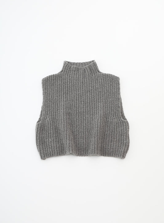 evam eva Wool Vest - Otter Gray