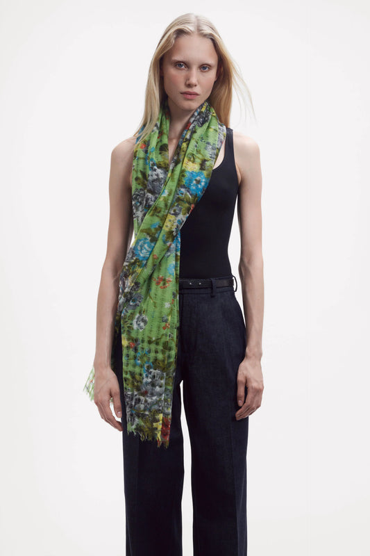 ÉPICE Paris Scarf Fleur W - Jade