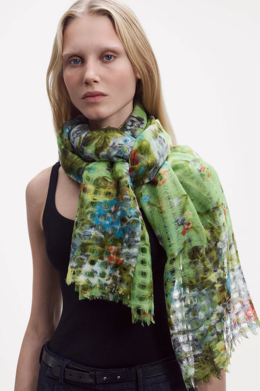 ÉPICE Paris Scarf Fleur W - Jade