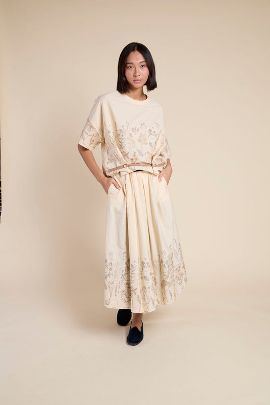 Francesca Marchisio Revcarre Skirt - Butter Herbarium Print