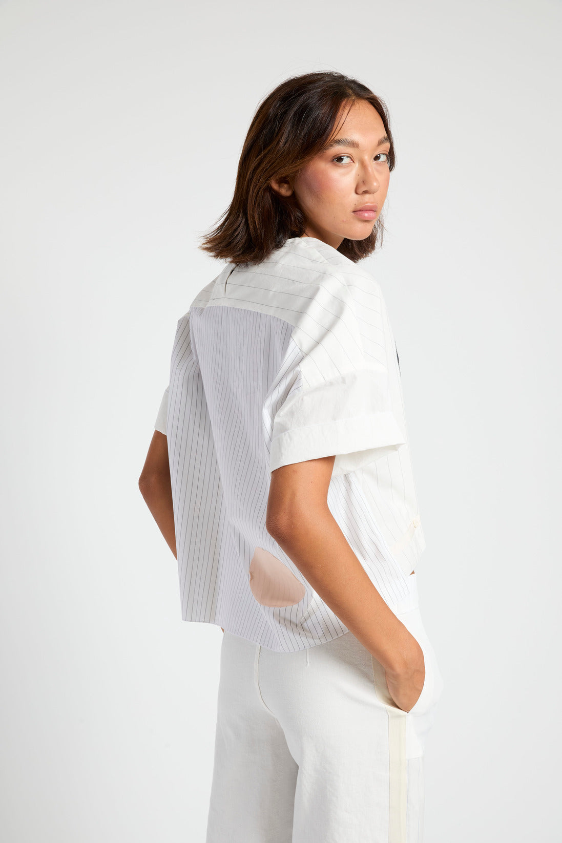 Francesca Marchisio Revcarre Stripe Top - Mixed Stripe Black