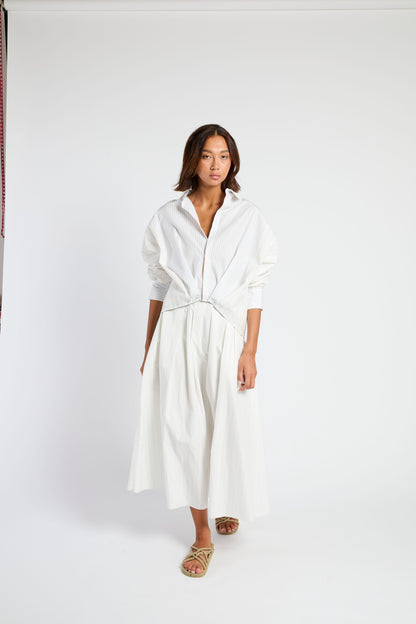 Francesca Marchisio Arrow Stripe Skirt - Black