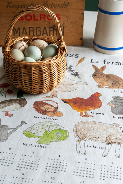 Fog Linen Work x ISABELLE BOINOT 2025 Linen Calendar - La Ferme (limited quantity)