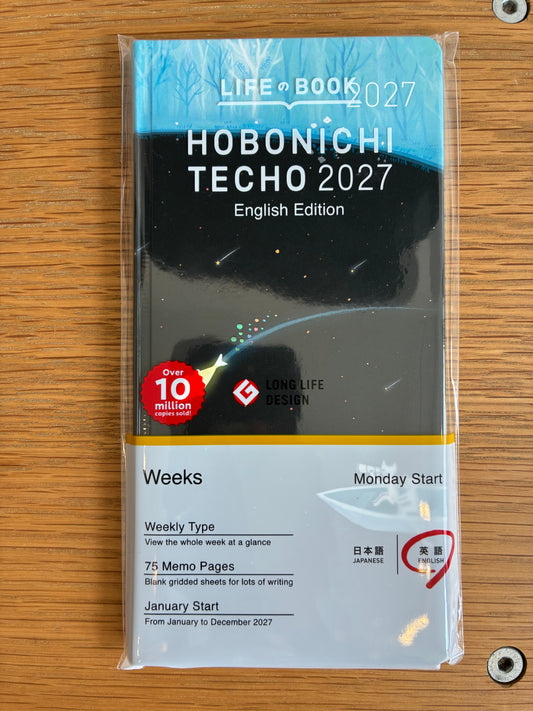 Hobonichi Techo 2027 Planner Hiroko Kubota English Version: Meteor Shower in the Light Blue Forest