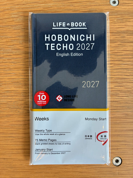 Hobonichi Techo 2027 Planner English Version - Midnight Blue