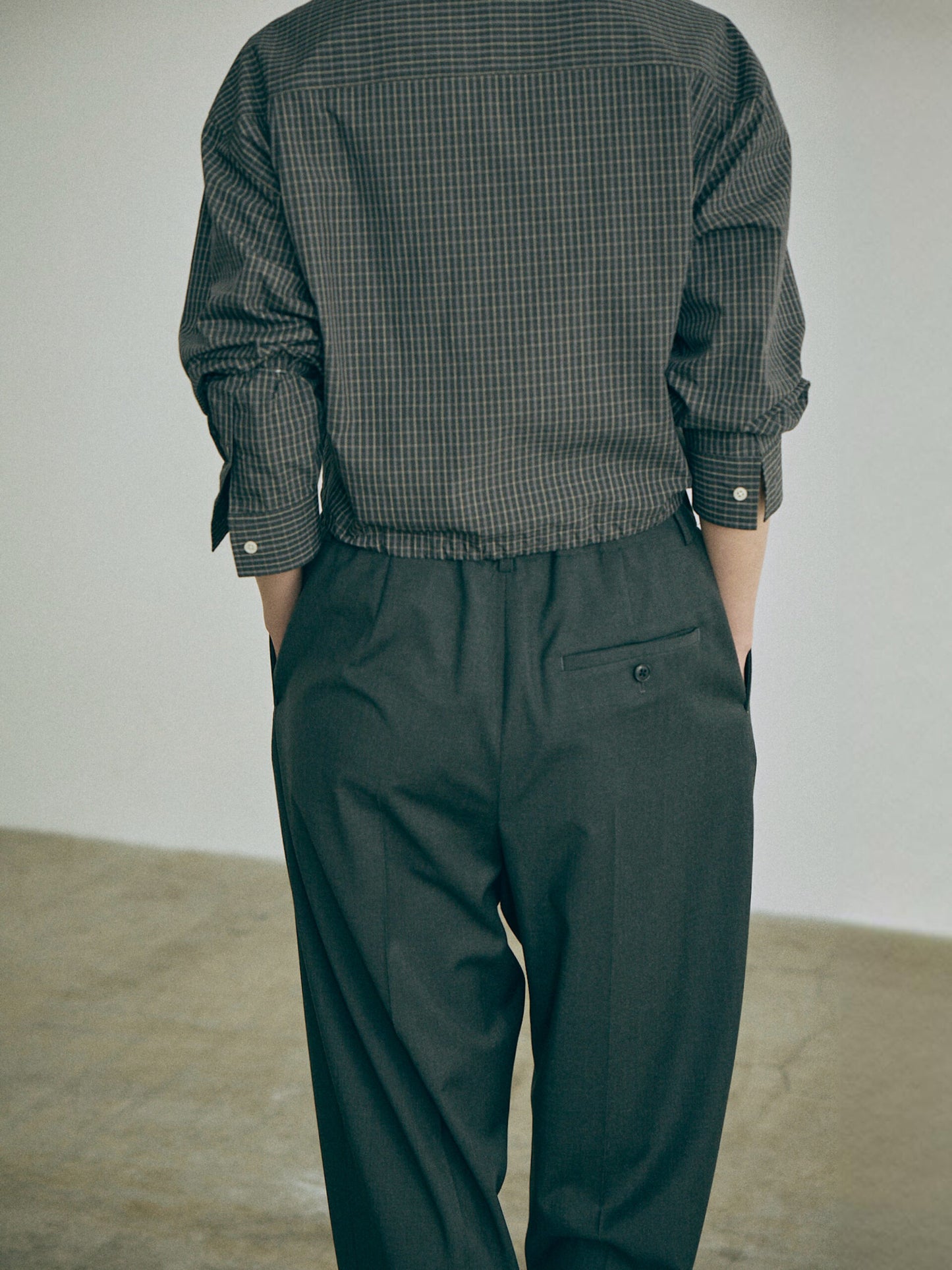 Nicholson & Nicholson Leno Stretched Wool Pants - Charcoal