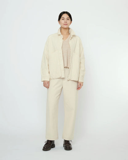 7115 by Szeki Unisex Signature Panel Pockets Shirt Jacket - Textured Edition - Bone