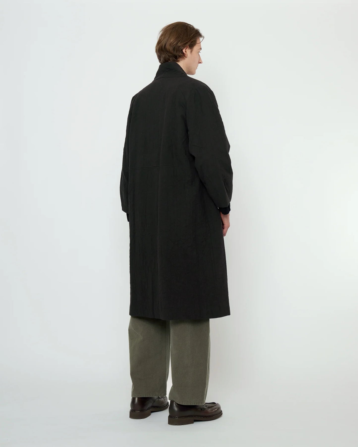 7115 by Szeki Unisex Signature Open Fall Coat - Textured Edition - Black