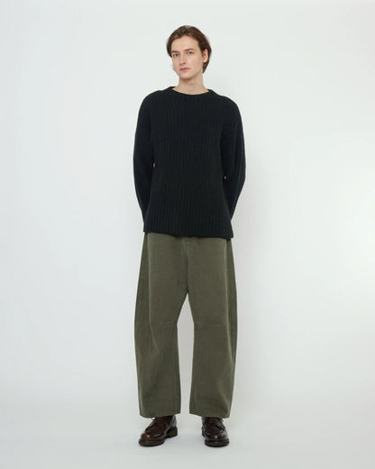 7115 by Szeki Unisex Curve Legged Work Trouser - Washed Olive