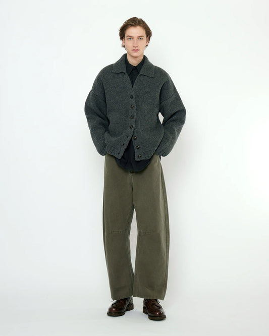 7115 by Szeki Unisex Curve Legged Work Trouser - Washed Olive