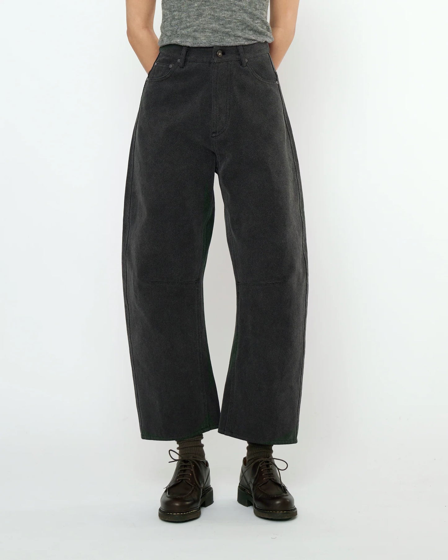 7115 by Szeki Unisex Curve Legged Work Trouser - Washed Black