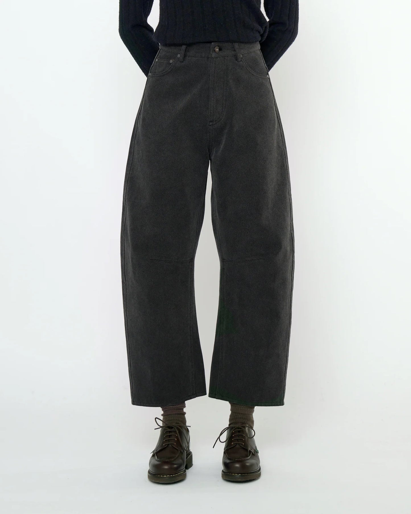 7115 by Szeki Unisex Curve Legged Work Trouser - Washed Black