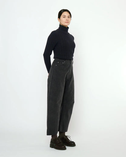 7115 by Szeki Unisex Curve Legged Work Trouser - Washed Black