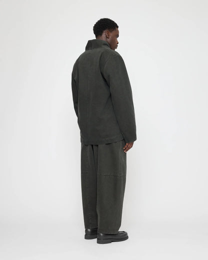 7115 by Szeki Unisex Open Short Coat - Washed Black
