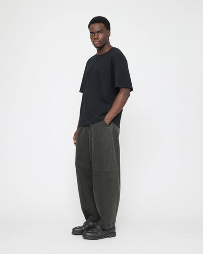 7115 by Szeki Unisex Elastic Panel Barrel Trouser - Washed Black