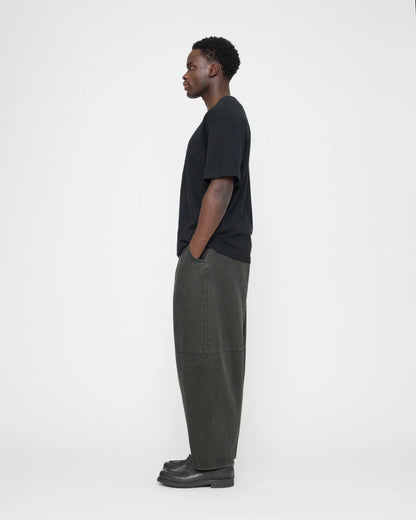 7115 by Szeki Unisex Elastic Panel Barrel Trouser - Washed Black