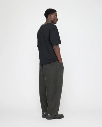 7115 by Szeki Unisex Elastic Panel Barrel Trouser - Washed Black