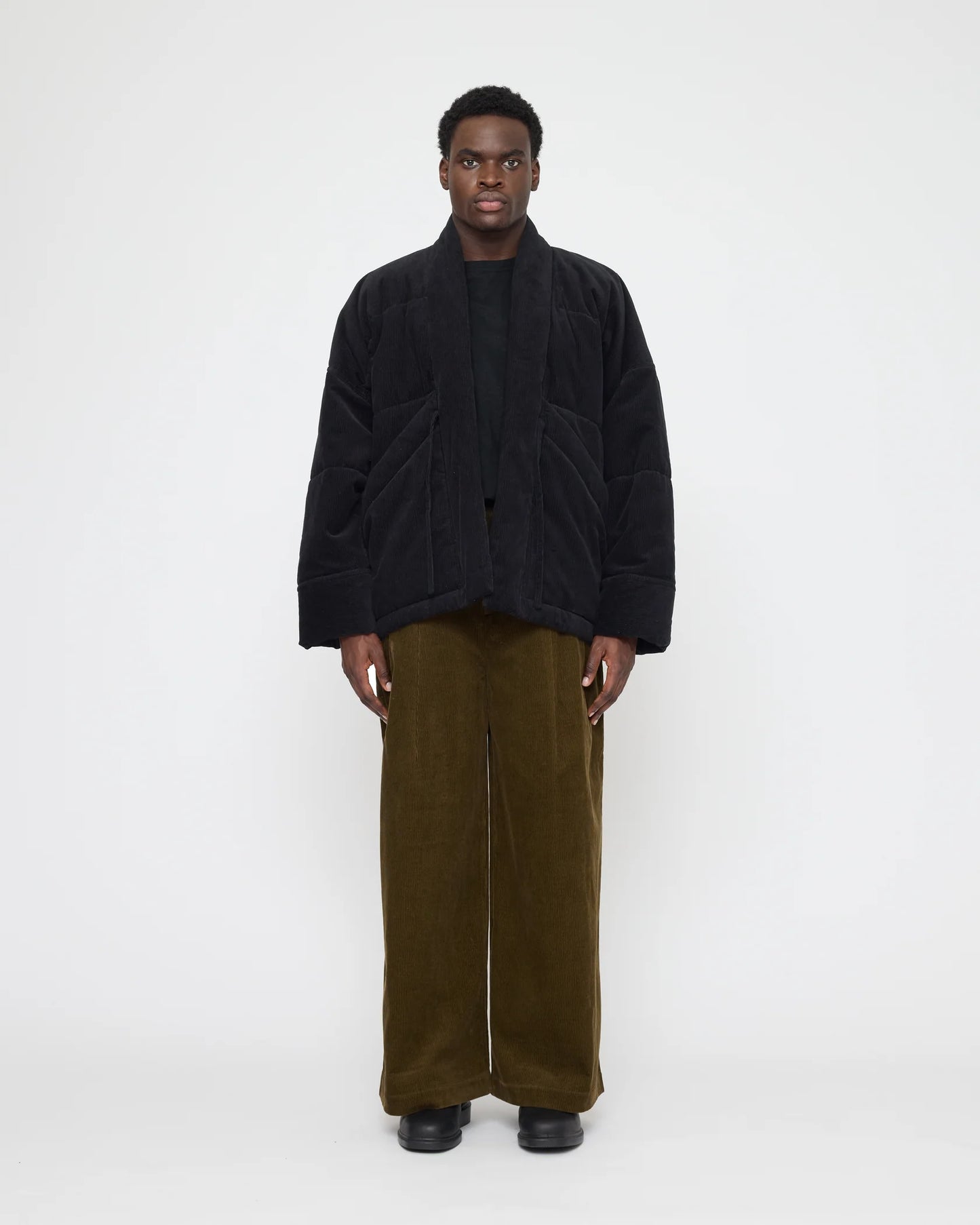 7115 by Szeki Unisex Sumo Puffer - Corduroy Edition - Black