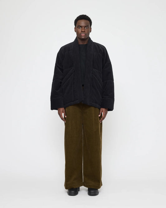7115 by Szeki Unisex Sumo Puffer - Corduroy Edition - Black
