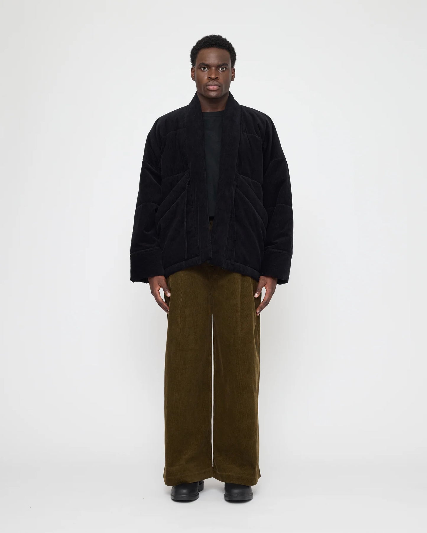 7115 by Szeki Unisex Sumo Puffer - Corduroy Edition - Black