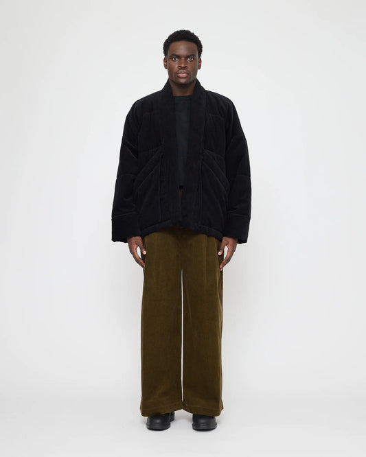 7115 by Szeki Unisex Sumo Puffer - Corduroy Edition - Black