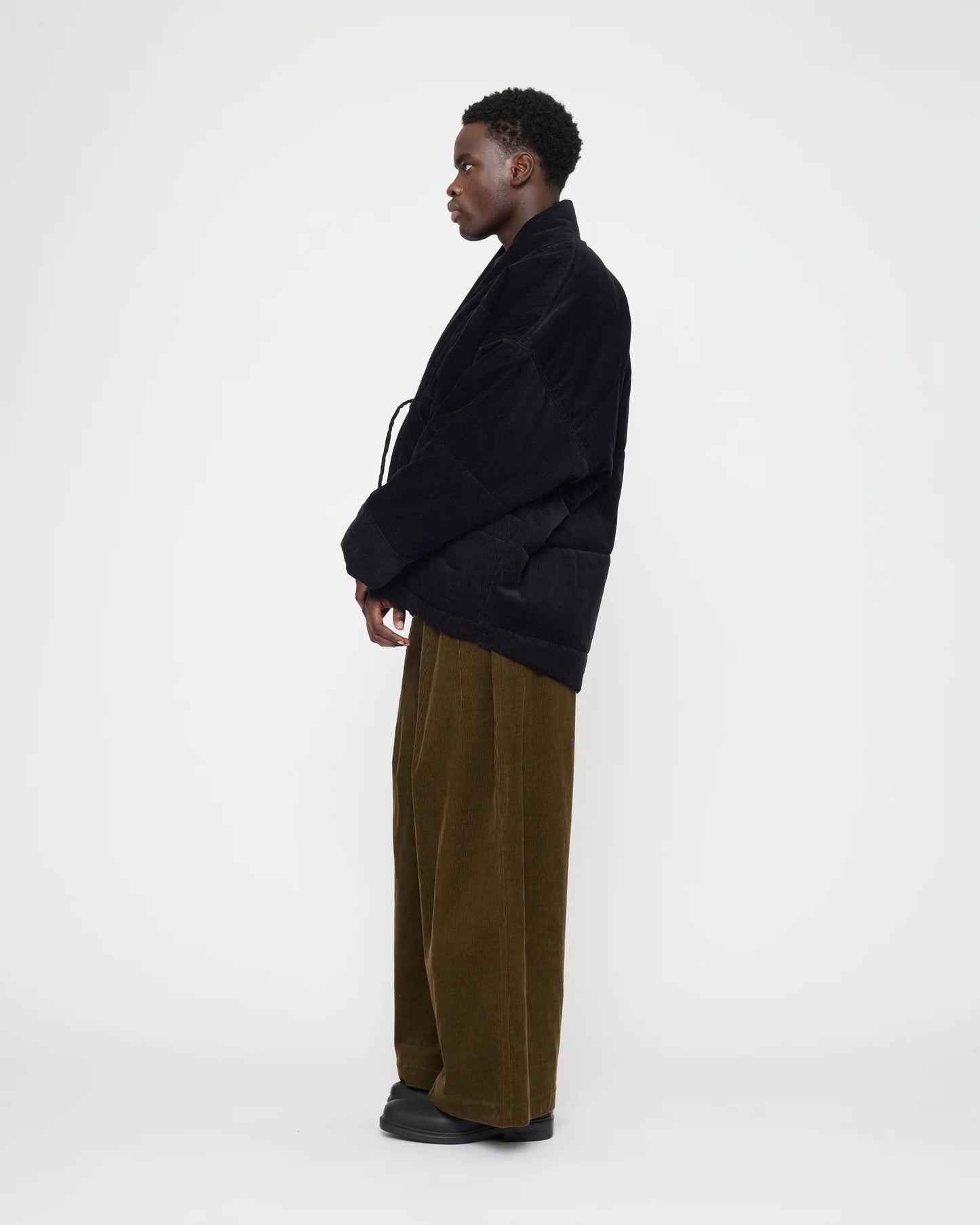 7115 by Szeki Unisex Sumo Puffer - Corduroy Edition - Black