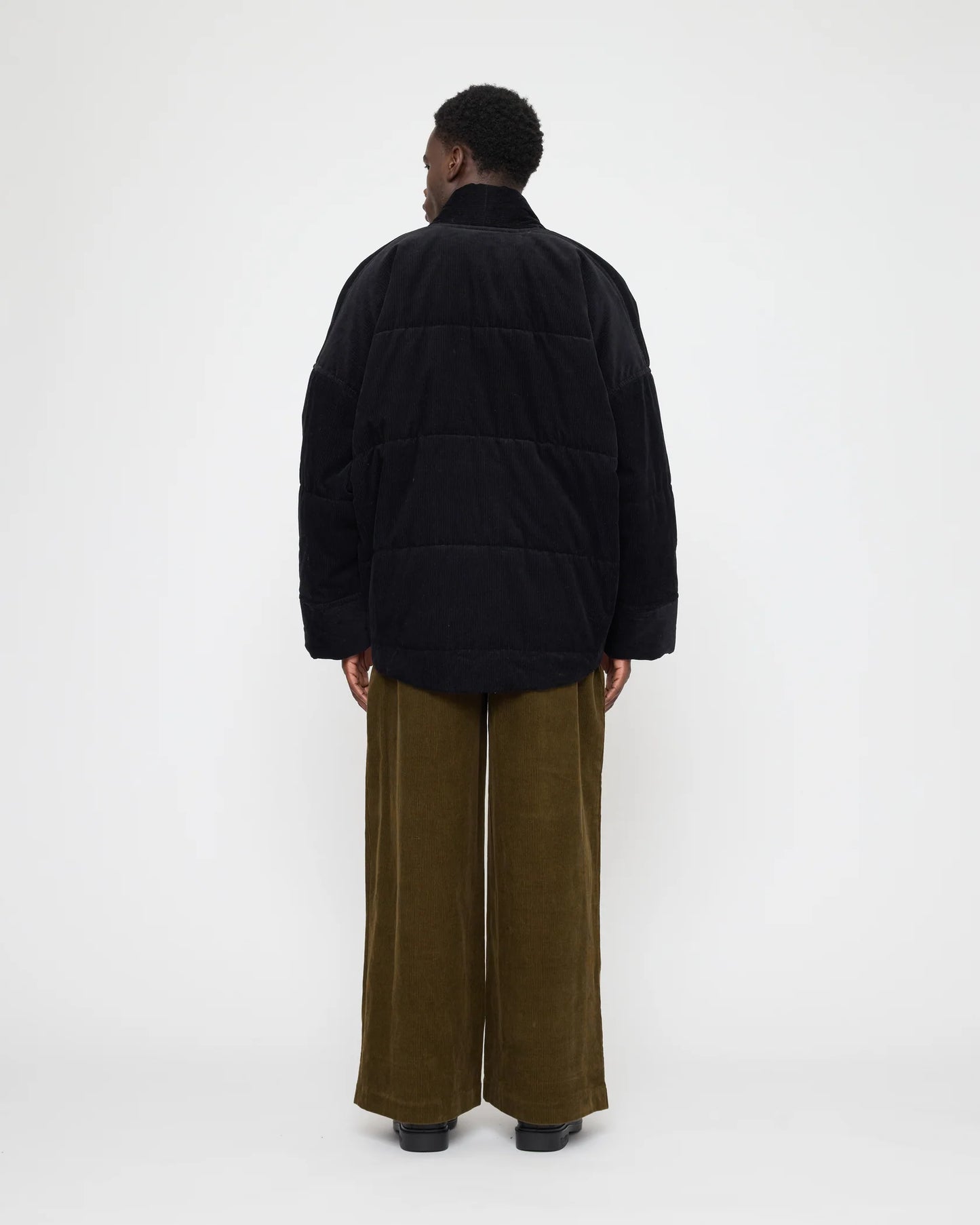 7115 by Szeki Unisex Sumo Puffer - Corduroy Edition - Black
