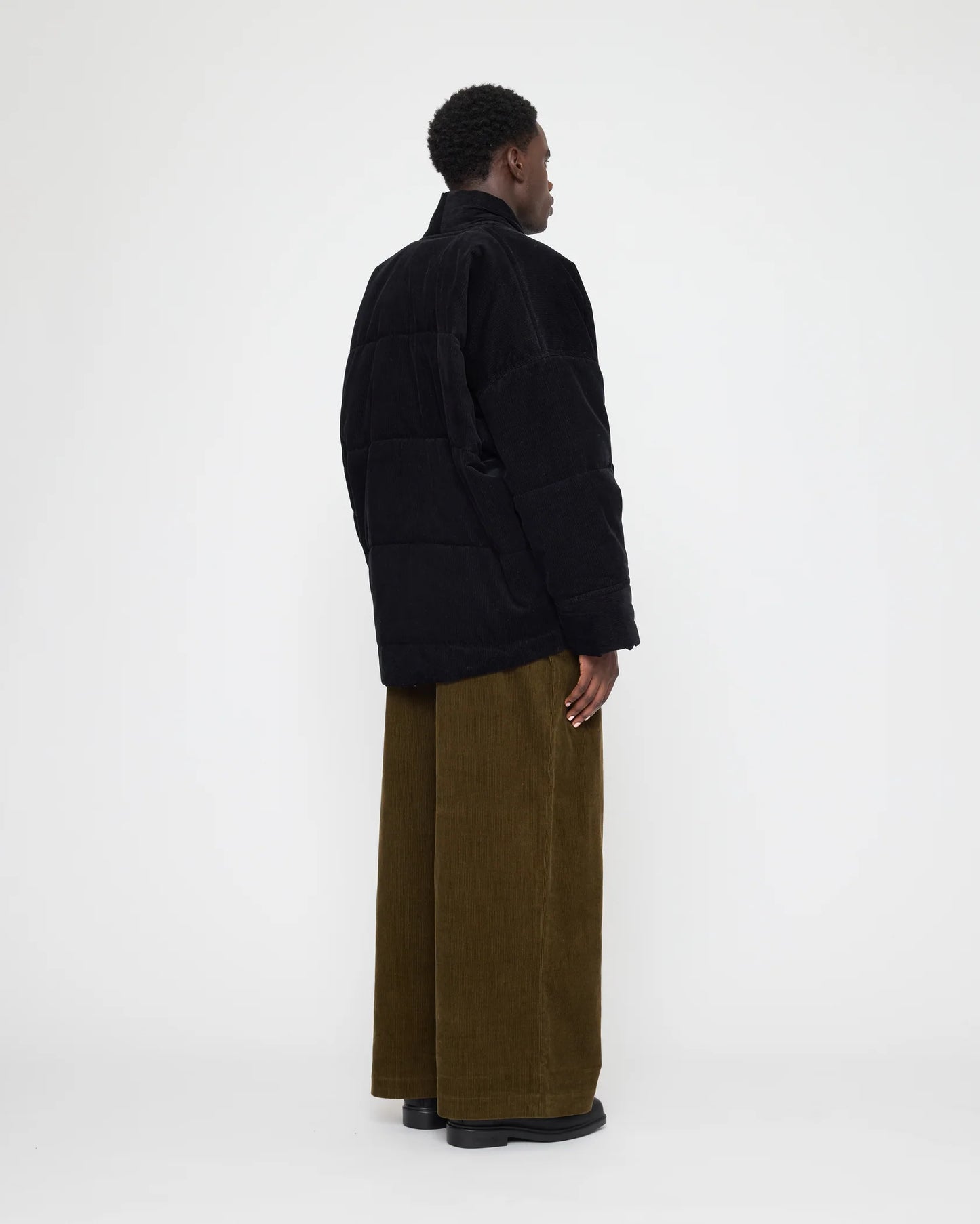 7115 by Szeki Unisex Sumo Puffer - Corduroy Edition - Black