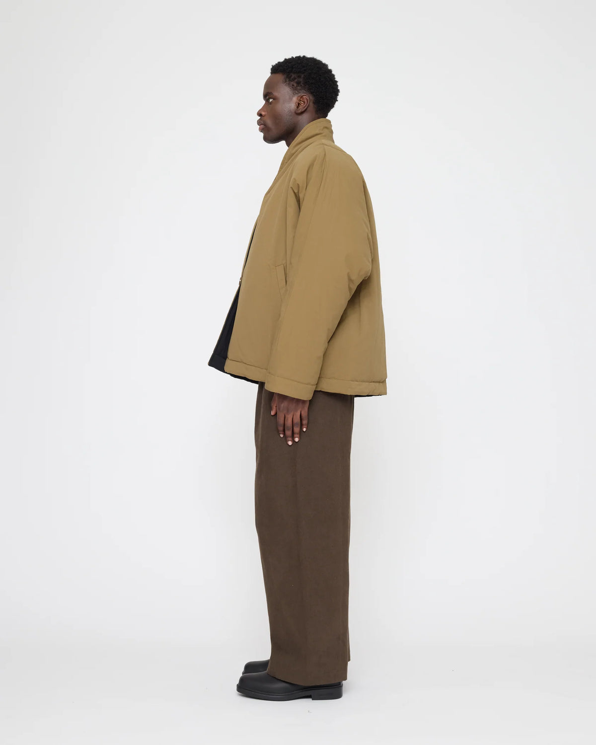 7115 by Szeki Unisex Reversible Padded Blazer - Charcoal & Tan