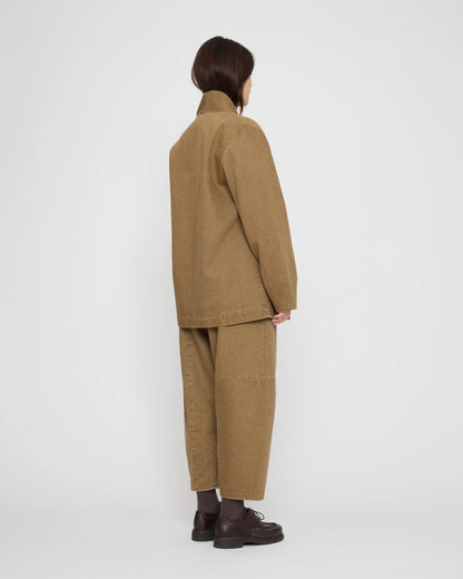 7115 by Szeki Unisex Open Short Coat - Washed Walnut