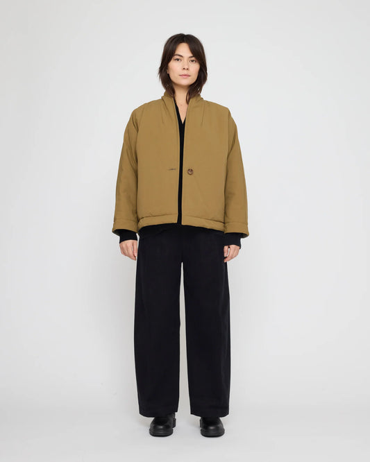 7115 by Szeki Unisex Reversible Padded Blazer - Charcoal & Tan