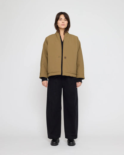 7115 by Szeki Unisex Reversible Padded Blazer - Charcoal & Tan